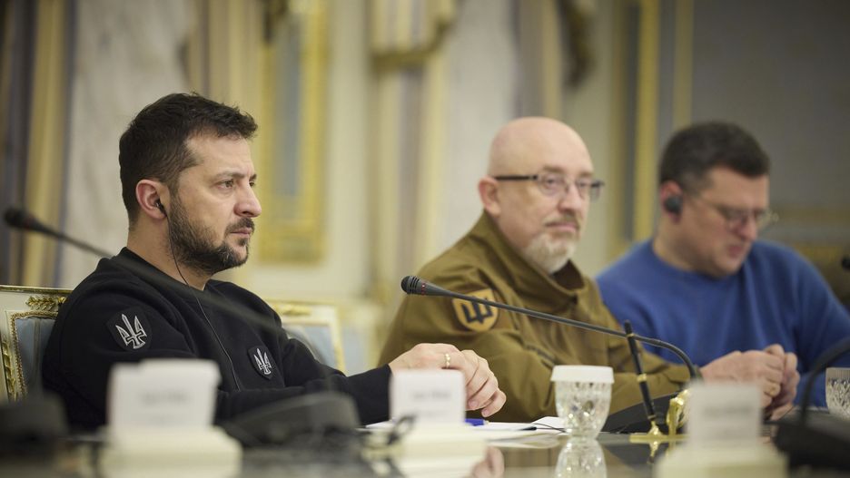 Wołodymyr Zełenski i Ołeksij Reznikow