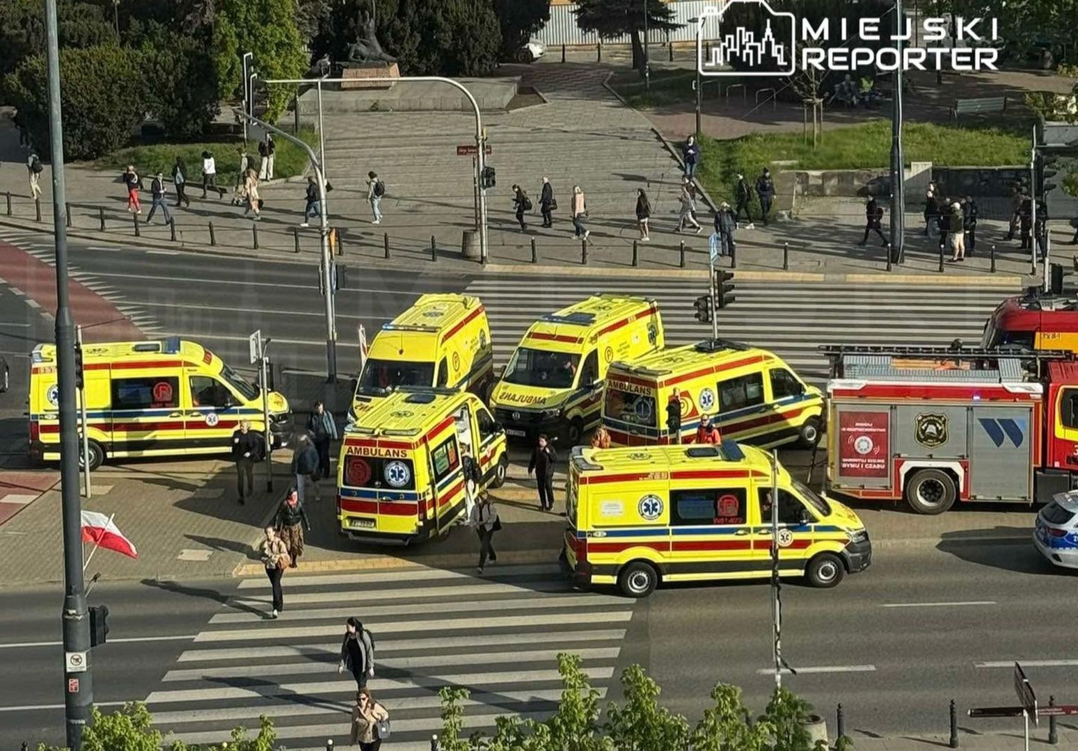 Tramwaje zderzyły się w centrum Warszawy. 18 osób poszkodowanych