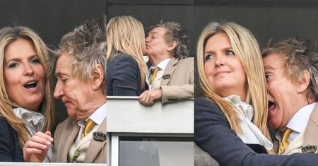 74-letni Rod Stewart obwąchuje swoją 47-letnią żonę na trybunach (ZDJĘCIA)