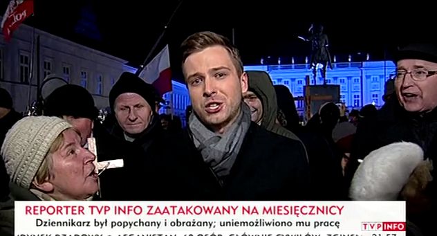 Dziennikarze o ataku na reportera TVP Info: agresja niedopuszczalna, zdarza się kolejny raz