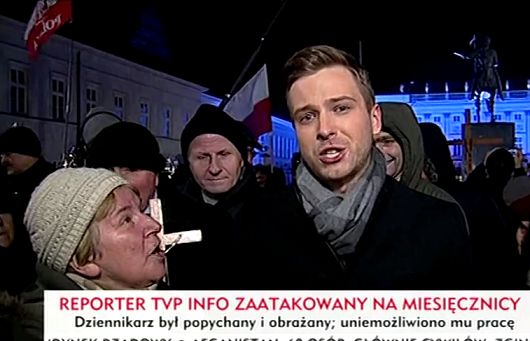 Dziennikarze o ataku na reportera TVP Info: agresja niedopuszczalna, zdarza się kolejny raz