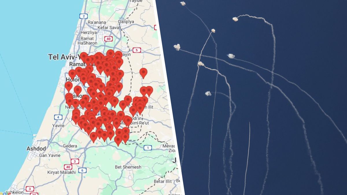 izrael, żelazna kopuła, atak, rakiety, wojna, wojna w izraelu, strefa gazy Zmasowany atak na Izrael. Rozbrzmiewają syreny alarmowe