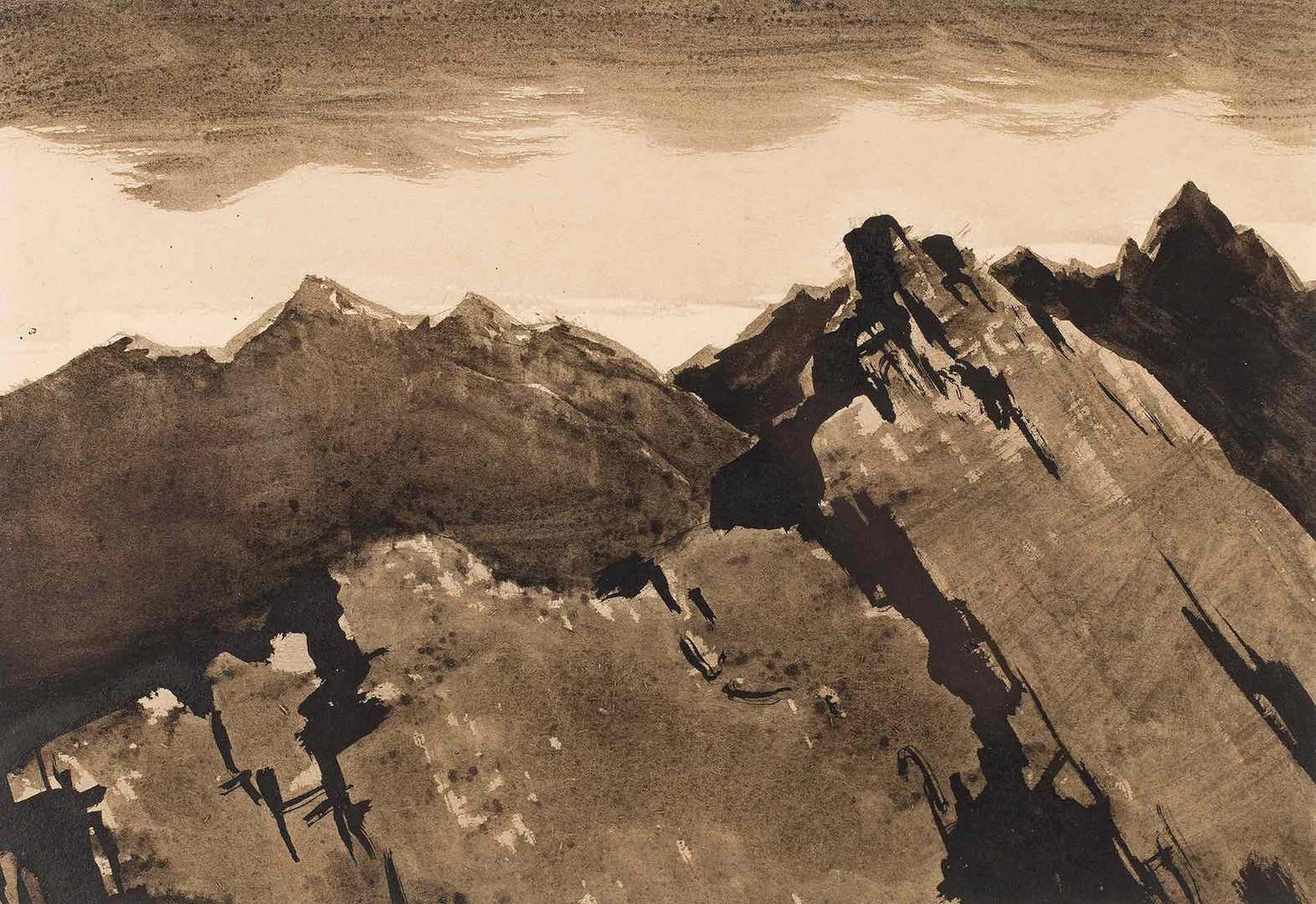 Andrzej Wróblewski, Góry, nr 295, Ze szkicownika, Tatry II, ok. 1953-55