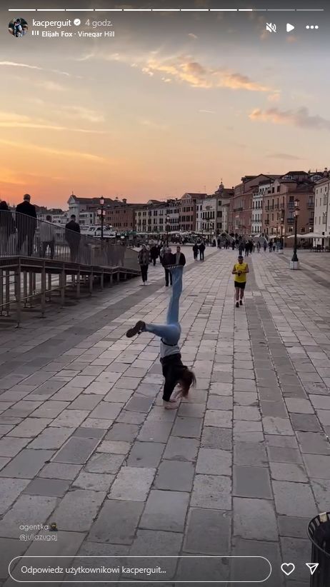 Julia Żugaj w Wenecji z Kacprem Dworniczakiem