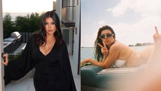 Kourtney Kardashian relacjonuje rodzinny czas na wakacjach i pozuje w SKĄPYM bikini