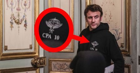 Symbol na bluzie prezydenta Macrona. To emblemat elitarnej jednostki specjalnej
