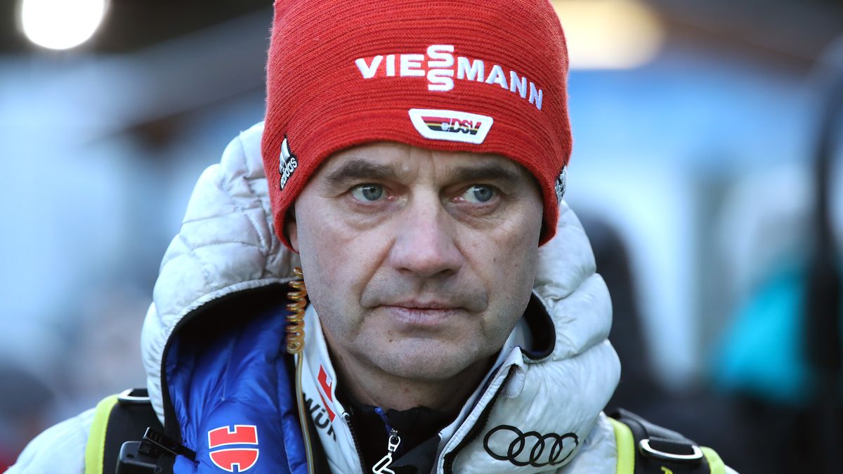 BISCHOFSHOFEN, AUSTRIA - JANUARY 05: Stefan Horngacher, head coach of Germany looks on during a training session for the 68th FIS Nordic World Cup Four Hills Tournament at Paul-Ausserleitner-Schanze on January 05, 2020 in Bischofshofen, Austria. (Photo by Alexander Hassenstein/Bongarts/Getty Images)