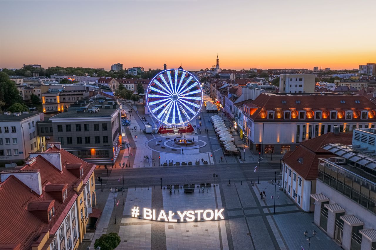 Białystok wieczorową porą