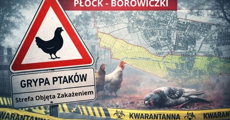 Strefa zakażenia w Płocku. Obowiązują nowe nakazy dla hodowców drobiu