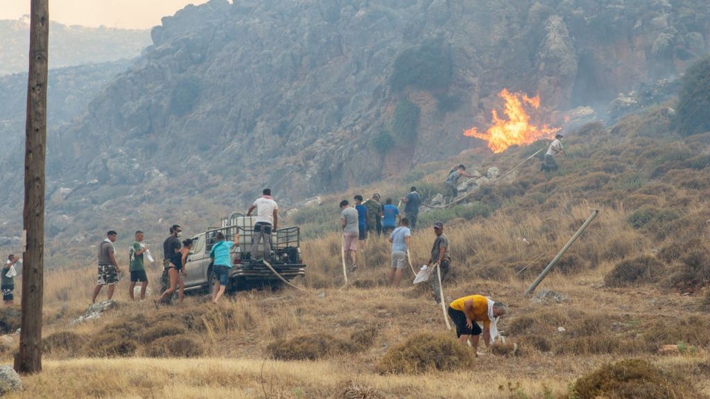 Pożary szaleją na greckich  wyspach Rodos oraz na Korfu