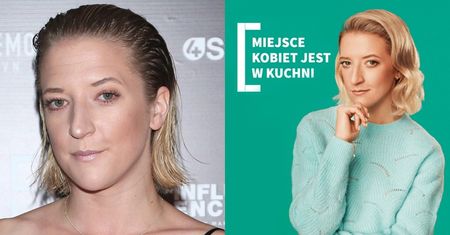 Sukces Lary Gessler: została TWARZĄ DRZWI, które reklamuje hasłem: "Miejsce kobiet jest w kuchni"