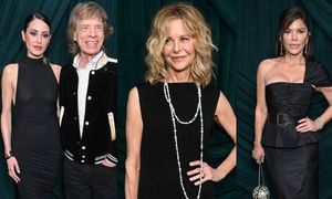 Tłum gwiazd na kolacji poprzedzającej Oscary: dawno niewidziana Meg Ryan, Mick Jagger z młodszą o 44 lata narzeczoną, Lauren Sanchez (ZDJĘCIA)