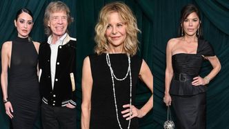 Tłum gwiazd na kolacji poprzedzającej Oscary: dawno niewidziana Meg Ryan, Mick Jagger z młodszą o 44 lata narzeczoną, Lauren Sanchez (ZDJĘCIA)