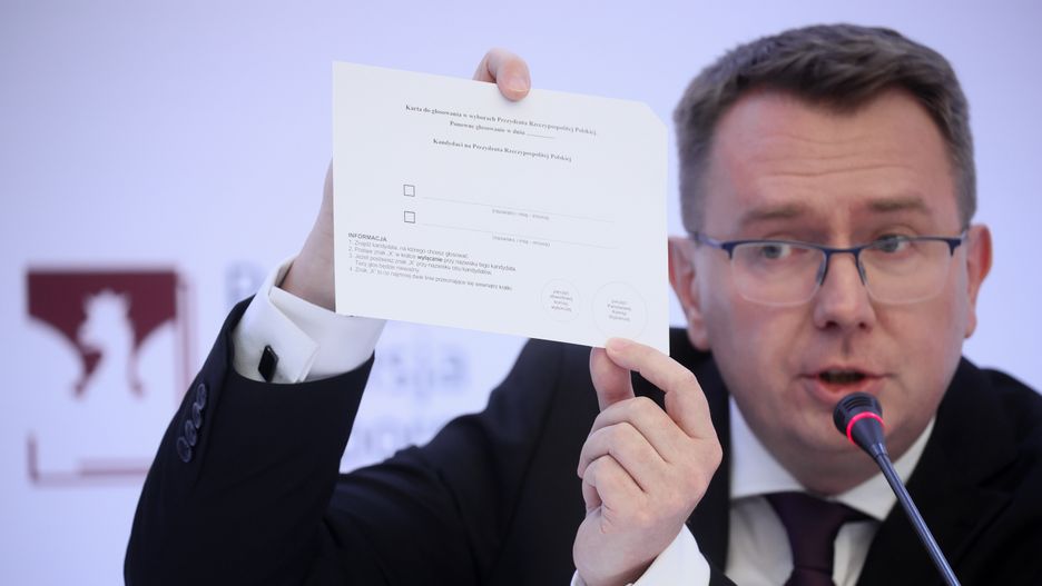 Rafa� Tkacz
Warszawa, 30.05.2025. Wybory prezydenta RP - II tura. Cz�onek PKW Rafa� Tkacz podczas konferencji PKW przed rozpocz�ciem ciszy woborczej, 30 bm. w Warszawie. (ad) PAP/Leszek Szyma�ski
Leszek Szyma�ski
g�osowanie, II, II tura, konferencja, konferencja konferencji prasowej, pa�stwowa komisja wyborcza, pkw, prezydenckie, prezydenta rp, wybory