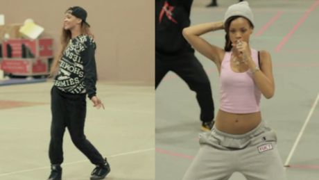 Rihanna tańczy na próbie!