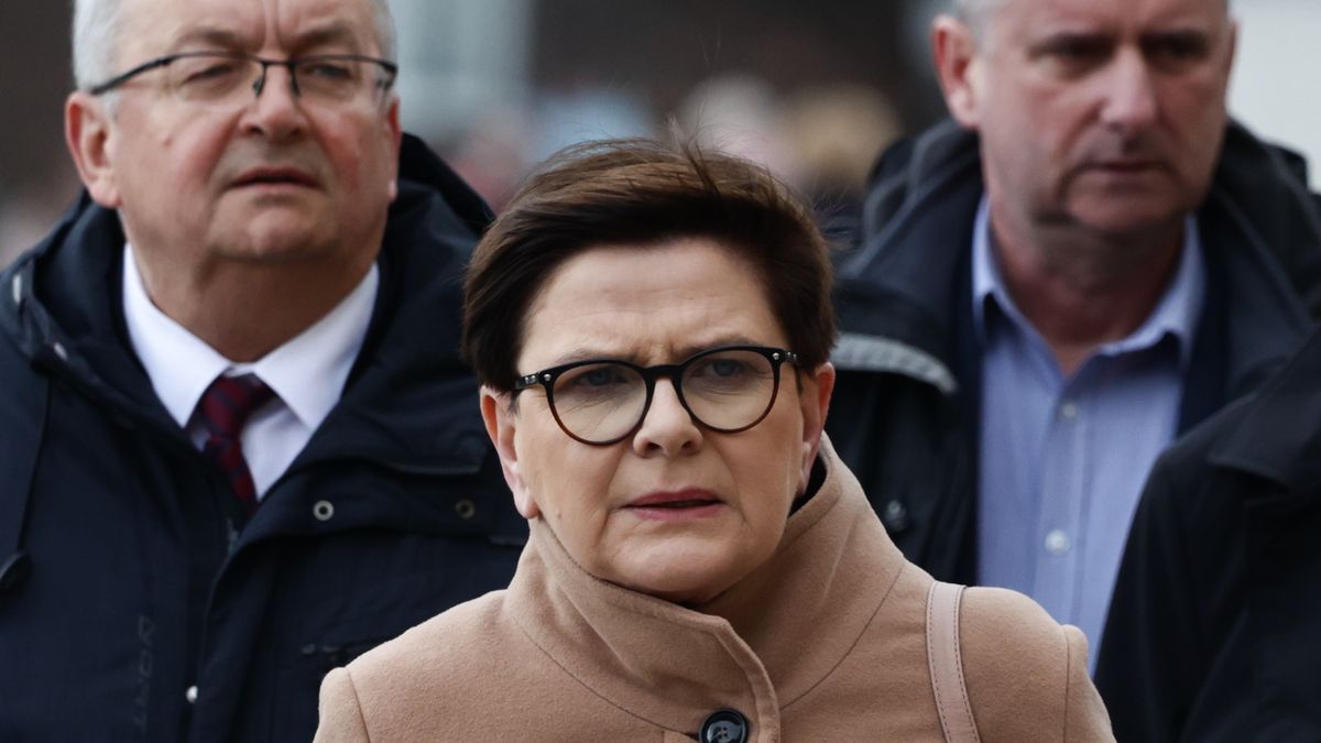 Beata Szydlo during 14th anniversary of the funeral of Polish President Lech Kaczynski and First Lady Maria Kaczynska in Krakow, Poland on April 18, 2024. (Photo by Jakub Porzycki/NurPhoto via Getty Images)