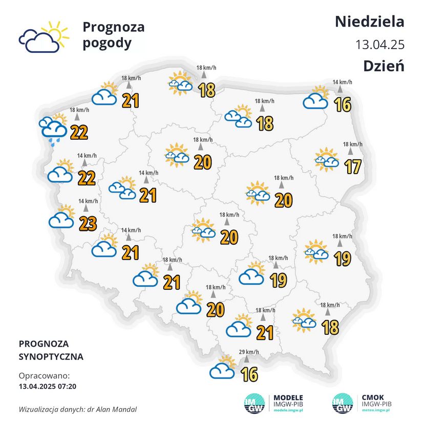 Prognoza pogody na niedzielę