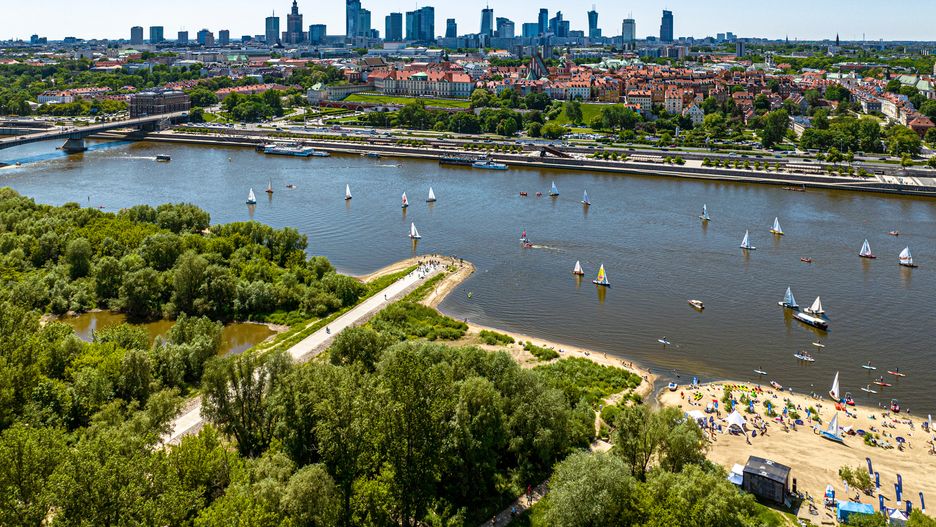 Panorama Warszawy z Wisłą