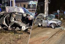 Podlaskie: Auto roztrzaskane na kawałki. Nie żyje dwóch 20-latków