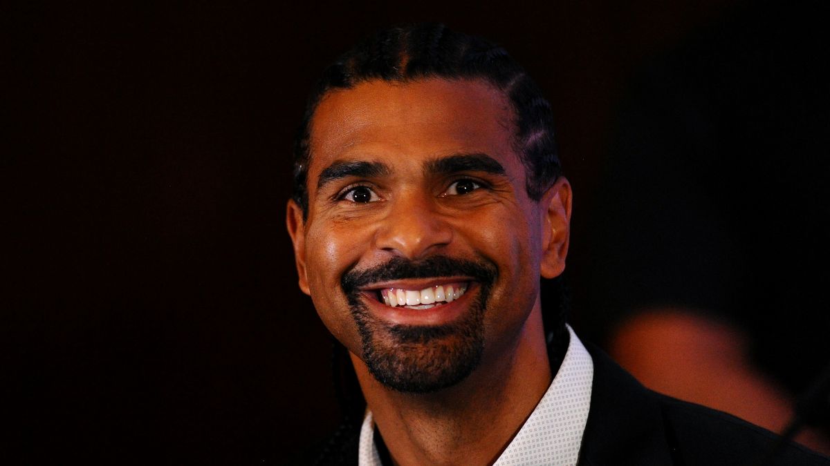 LONDON, ENGLAND - SEPTEMBER 09: David Haye looks on during the Regis Prograis and Josh Taylor Press Conference in the lead up to the WBSS Super-Lightweight Ali Trophy Final at Park Plaza London Riverbank Hotel on September 09, 2019 in London, England. (Photo by Alex Burstow/Getty Images)