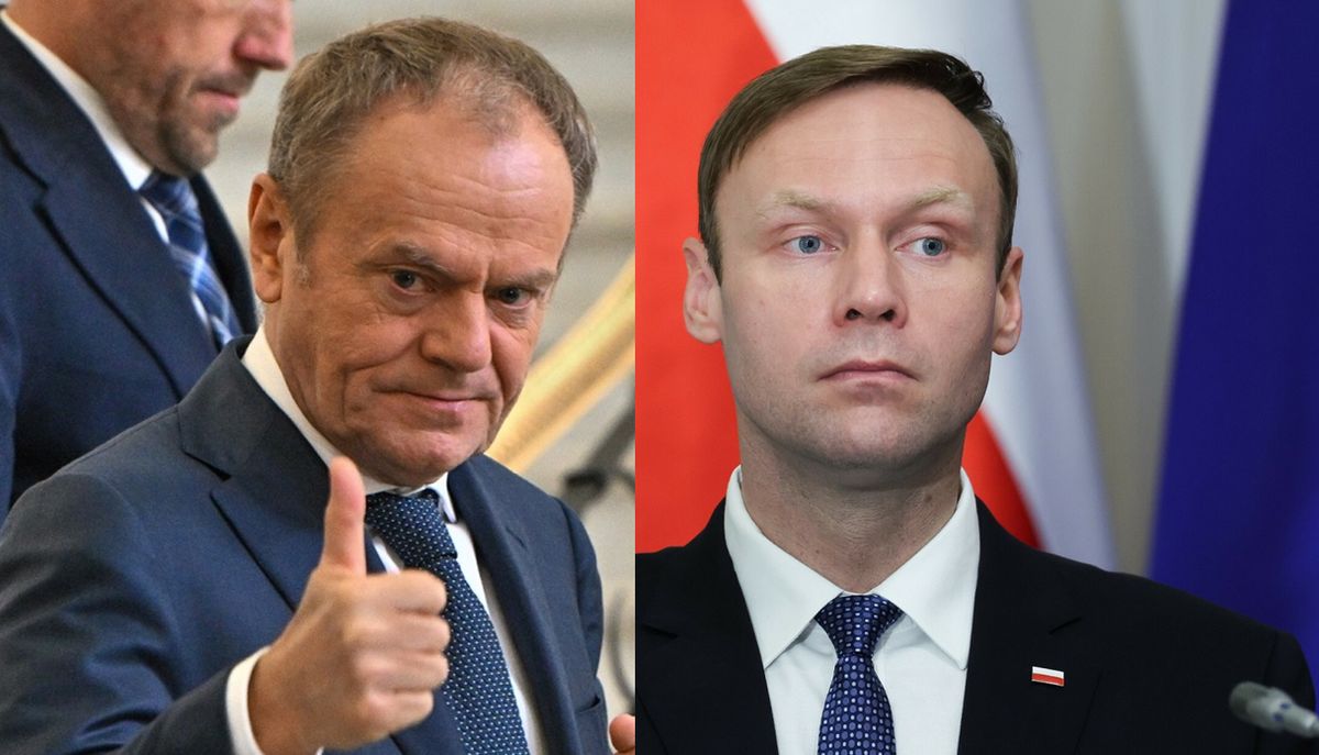 donald tusk, marcin mastalerek, Andrzej Duda, pis Mastalerek kpi z Tuska. Teraz powie, że noga boli