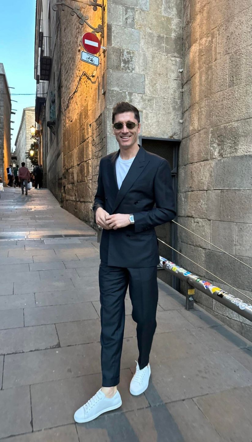 Lewandowscy zadają szyku na pokazie filmu mamy Anny w Barcelonie