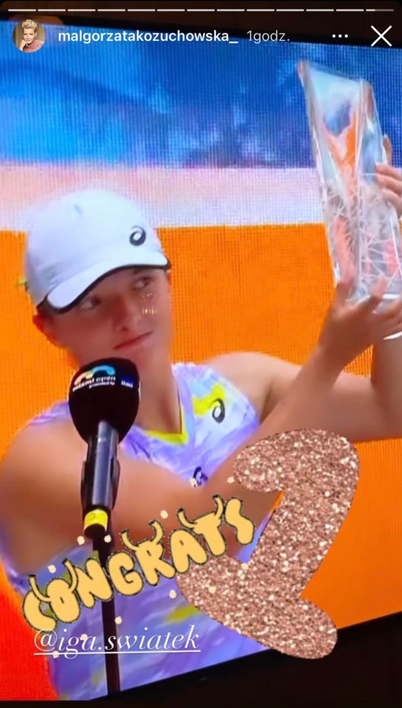 Gwiazdy gratulują sukcesu Idze Świątek