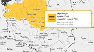 IMGW ostrzega mieszkańców Płocka i powiatu. W nocy pojawią się gęste mgły