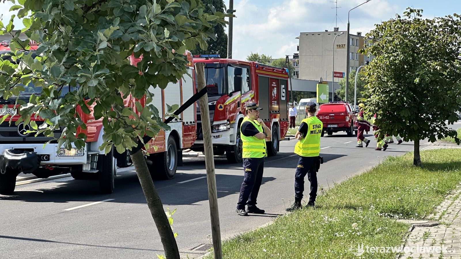Pożar hali magazynowej przy Barskiej