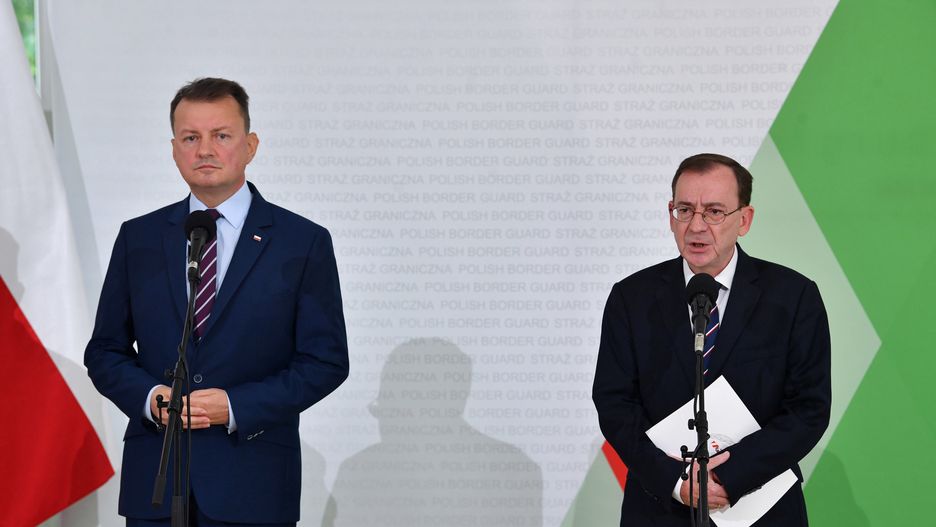 Szokujące zdjęcia na konferencji Kamińskiego. Pokazały je "Wiadomości" TVP