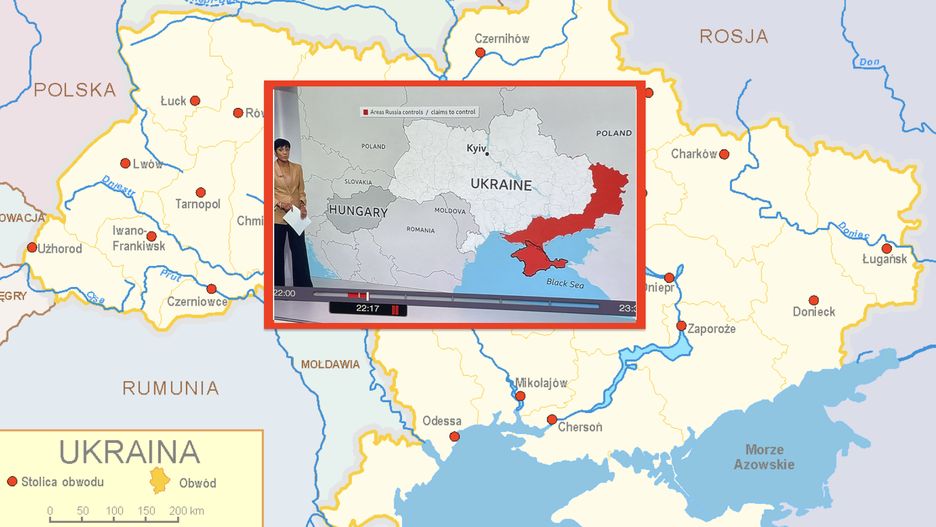 W programie BBC pokazano kuriozalną mapę. Są na niej dwie Polski