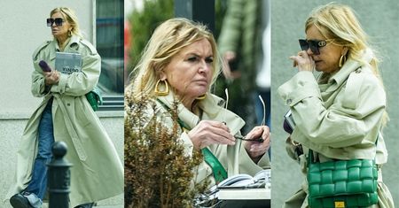 Monika Olejnik czyta książkę w kawiarni, po czym przemierza ulice z torebką Bottega Veneta za 20 TYSIĘCY (ZDJĘCIA)