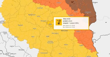 Ostrzeżenie meteorologiczne: silny mróz. Temperatura spadnie nawet do -25°C