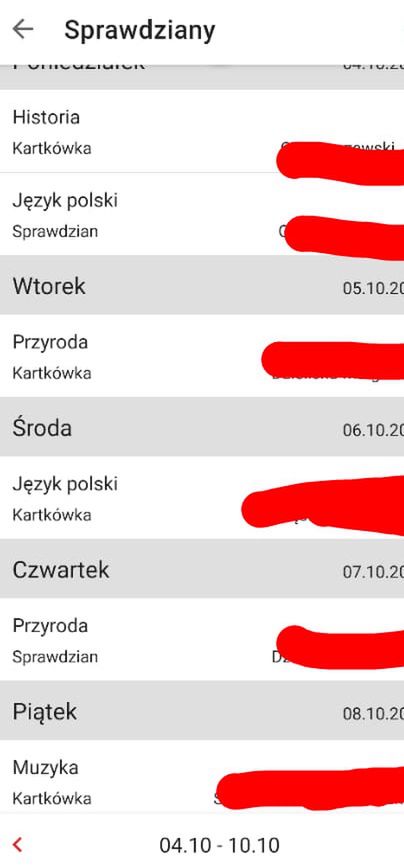 Plan sprawdzianów dla czwartej klasy szkoły podstawowej