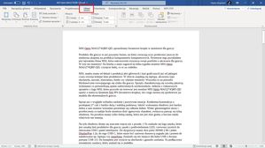Microsoft Word: menu Układ