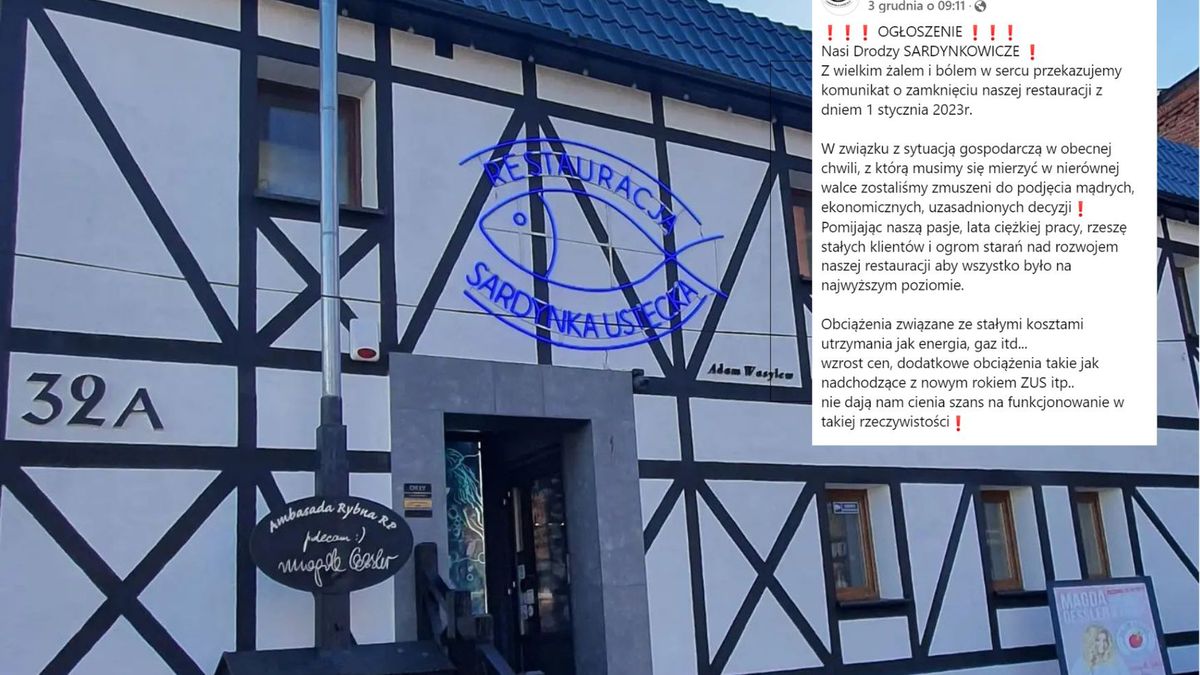 Restauracja Sardynka z Ustki zmayka się od stycznia
