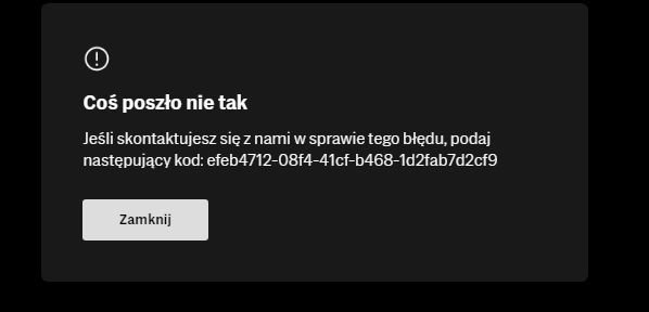 komunikat błędu