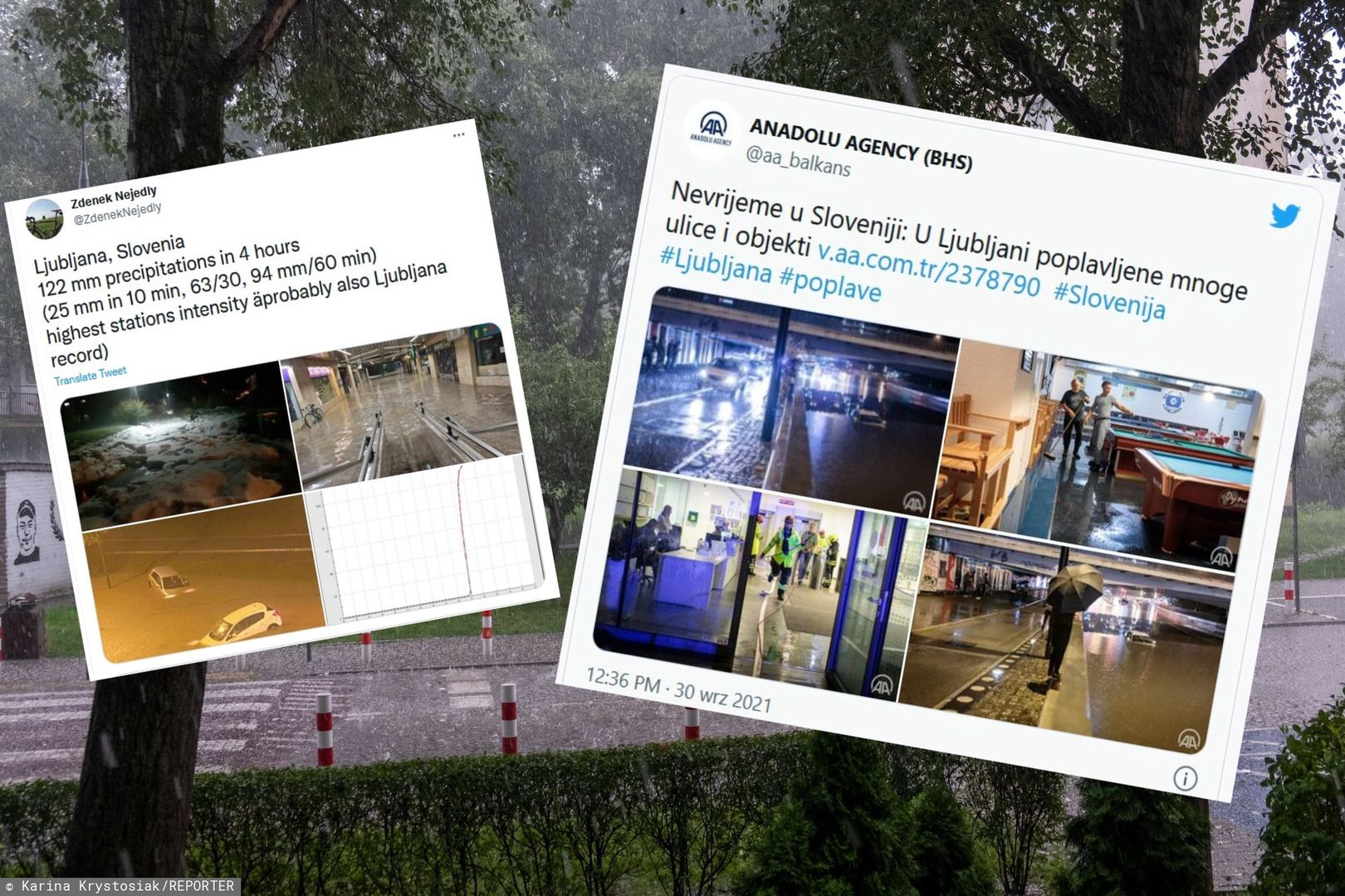 Zalana Lublana. Intensywne opady deszczu w Słowenii