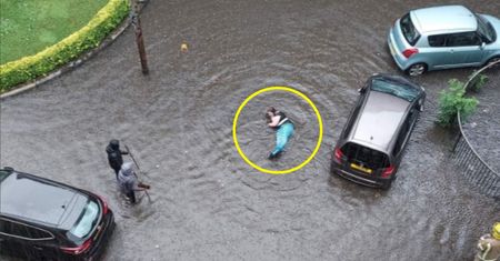 Zmagają się z powodziami. Zdjęcie z Glasgow jest hitem sieci
