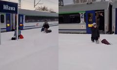 Nagranie z Mławy. Film ze stacji robi furorę w sieci