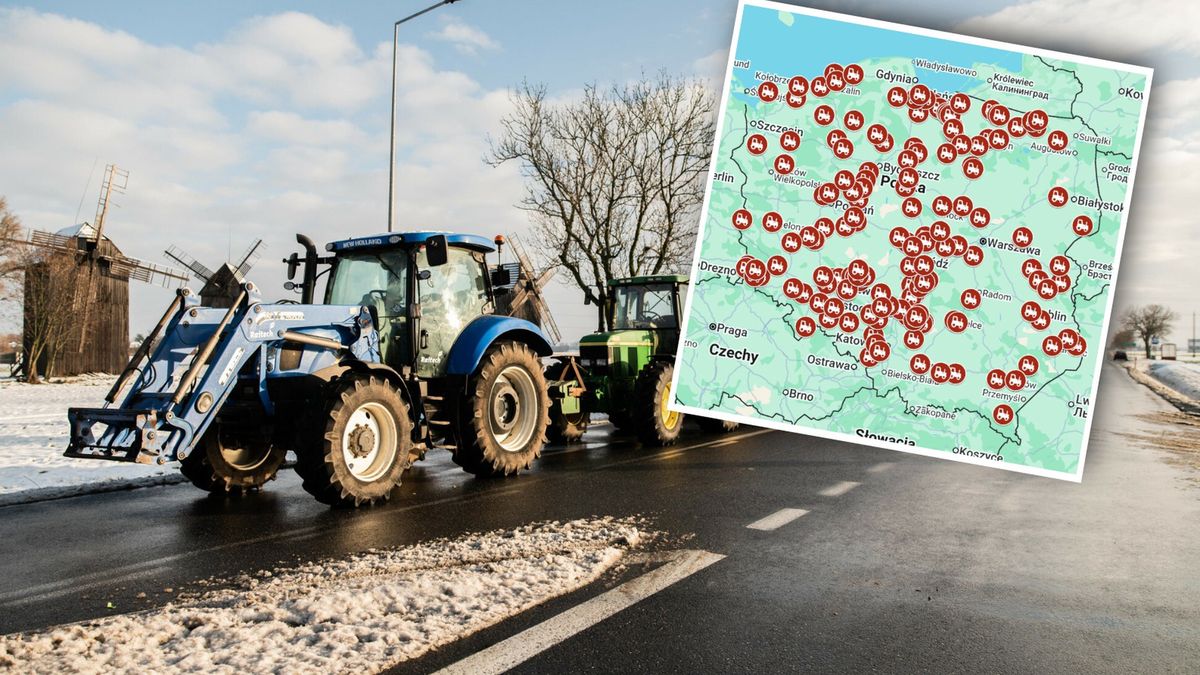 Rolniczy protest w całym kraju. Oto mapa