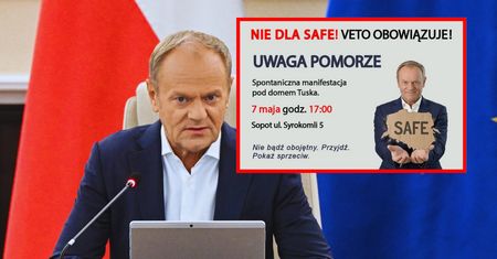 Pikieta pod mieszkaniem Tuska. Premier uderza w prezydenta i prezesa PiS