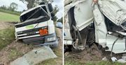 W pojeździe wystrzeliła opona! Zdarzenie drogowe w Brzechowie!
