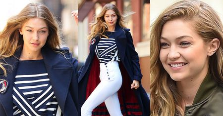 Uśmiechnięta Gigi Hadid pozuje w Nowym Jorku (ZDJĘCIA)
