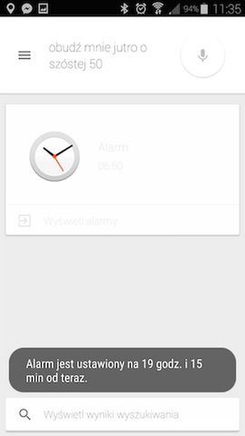 Google Now z nowymi komendami po polsku. Telefon przypomni Ci o wyrzuceniu śmieci i obudzi o wskazanej godzinie 2