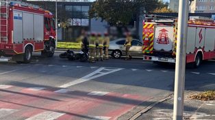 Zdarzenie z udziałem motocyklisty na ul. Tysiąclecia!