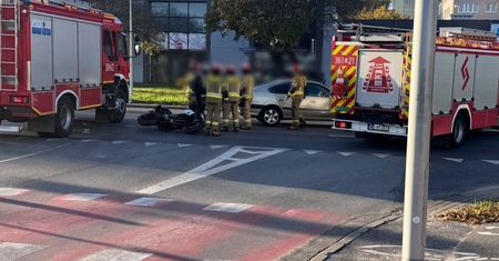 Zdarzenie z udziałem motocyklisty na ul. Tysiąclecia!