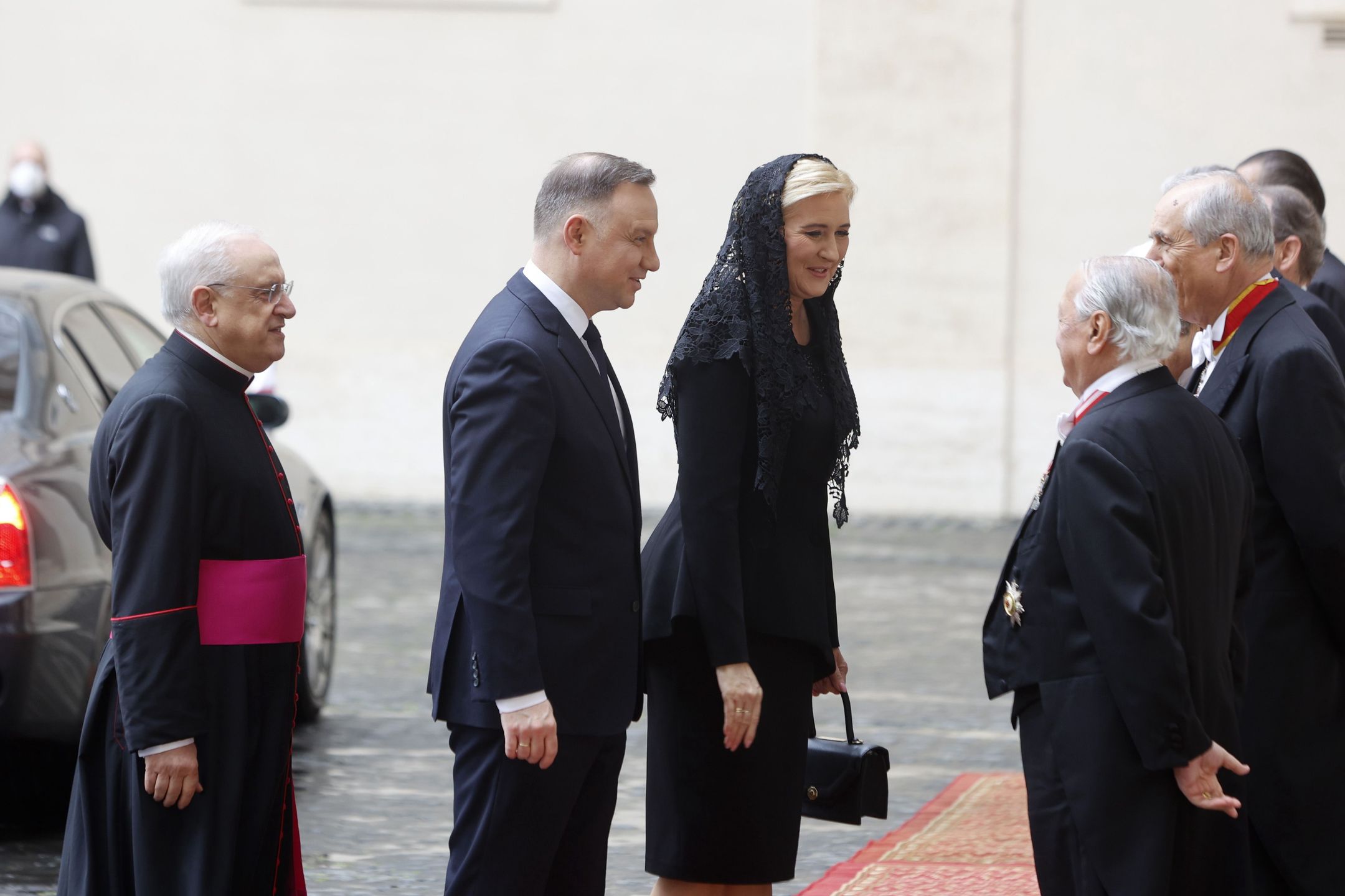 Agata Duda i Andrzej Duda na audiencji u papieża Franciszka