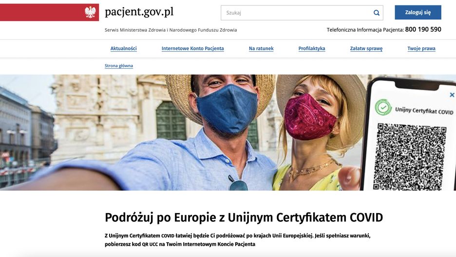 Internetowe Konto Pacjenta i paszport covidowy