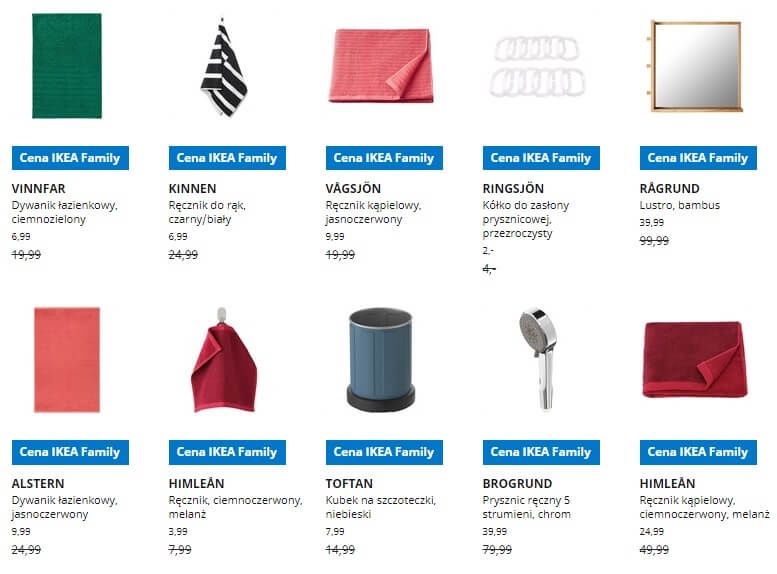 IKEA Lublin wyprzedaż produktów z kategorii Łazienka